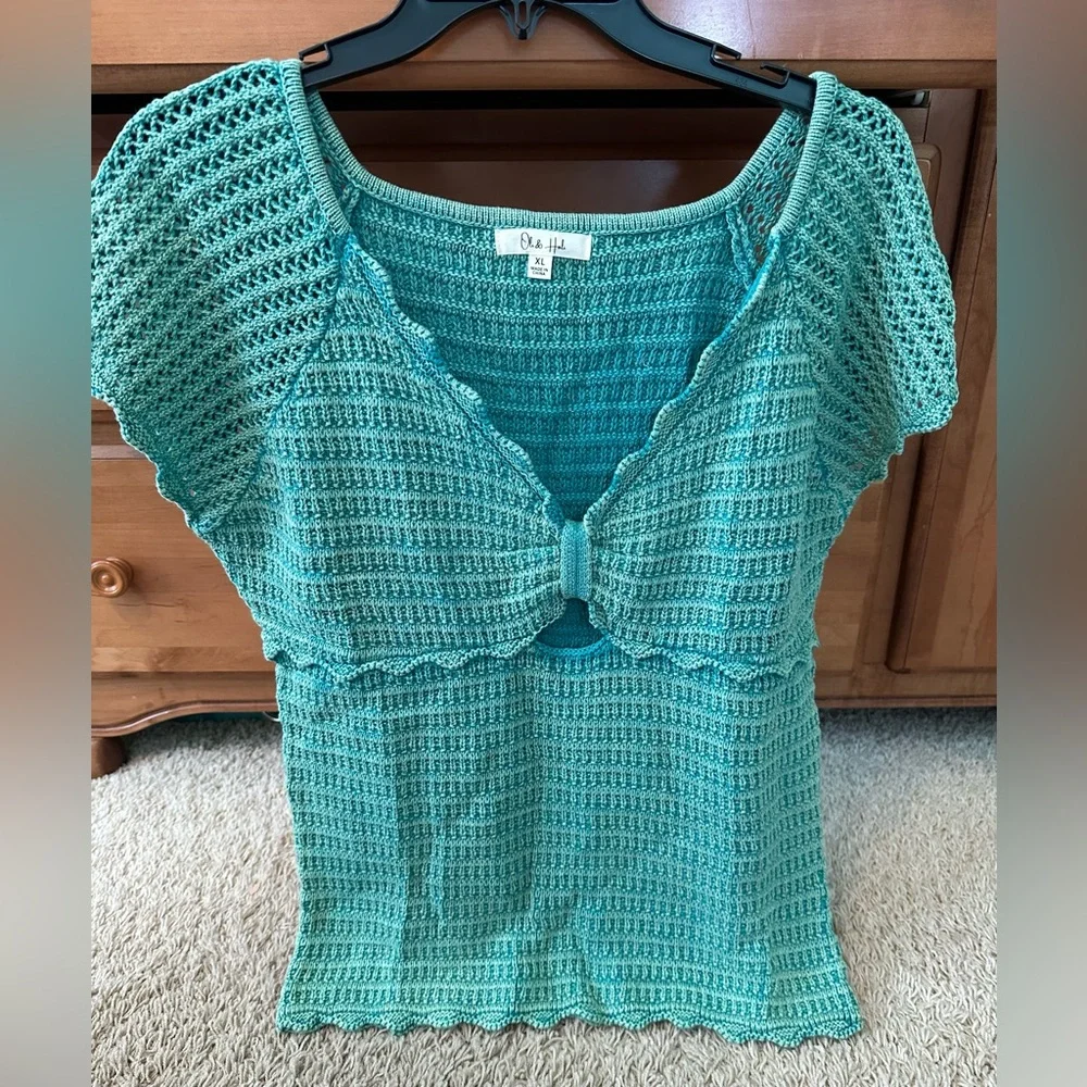 NWOT OLI & HALI MINERAL WASHED TOP - Picture 1 of 6
